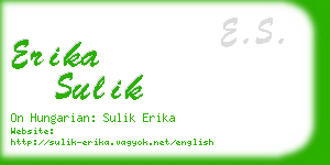 erika sulik business card